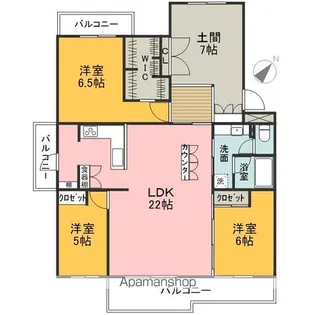 入間リバーサイド24号棟【2階】の間取り